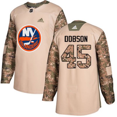 Adidas New York Islanders #45 Noah Dobson Camo Authentic 2017 Veterans Day Stitched NHL Jersey